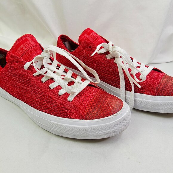Converse With Lunarlon Size 10.5 Mens Or 12.5 Womens Red Low Fashion Sneakers - Picture 7 of 12
